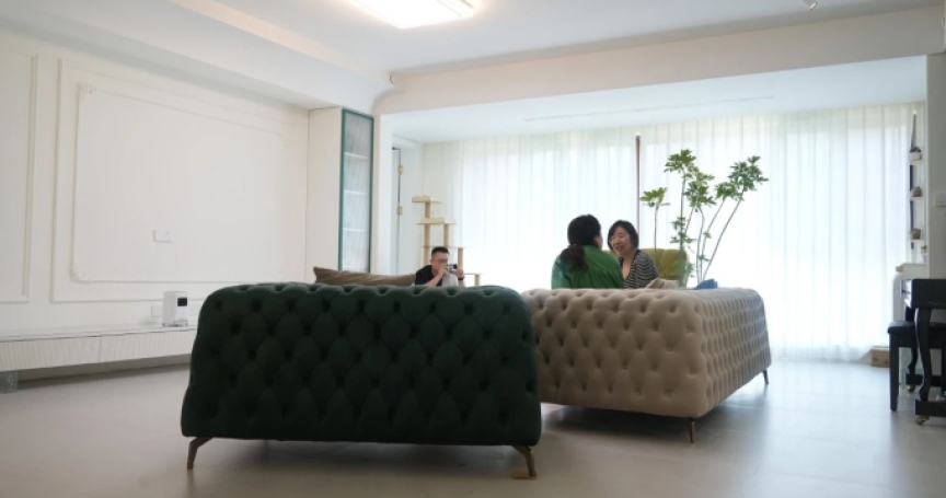 煙臺市法式奶油風(fēng)裝修效果圖